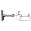 Сифон для раковини VIEGA 1 1/4″ х1 1/4″ металевий хром бутил. б/г100674