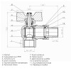 Кран кульовий кутовий з американкою SOLOMON 1/2″ ПОСИЛЕННИЙ B1043