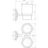 Стакан подвійний Perfect Sanitary Appliances RM 1801