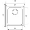 Гранітна мийка Globus Lux LAMA чорний 410х500мм-А0002