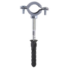 Хомут в зборi CR    1/2″ (20-23мм) з гвинтом-шурупом 8*80 та дюбелем в уп., сірий