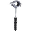 Хомут в зборi CR    3/4″ (25-30мм) з гвинтом-шурупом 8*80 та дюбелем в уп., сірий