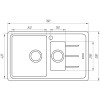 Гранітна мийка Globus Lux IZEO мигдаль780x500мм-А0008