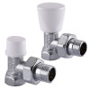 Набір Крани радіаторні кутові ARCO 1/2″ подача + зворотка  KC012 KCM17