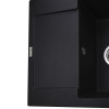 Гранітна мийка Globus Lux MALABI чорний металік 780х500мм-А0001