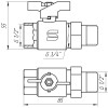 Кран кульовий прямий з американкою SELBA 1/2″ КБ SL1509