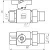 Кран кульовий прямий з американкою SELBA  3/4″ КБ SL1509