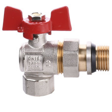 Кран кульовий кутовий з американкою WATERVALVE Q003  NV-V124 1/2″ ЗB