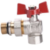 Кран кульовий кутовий з американкою WATERVALVE Q003  NV-V124 1/2″ ЗB