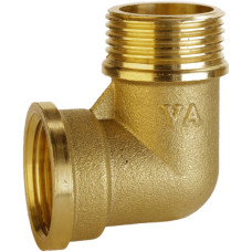 Кутник латунний 1/2″ВР х 1/2″ЗР штампований А0122-1А VA