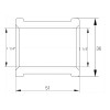 Муфта латунна 1 1/4″ВР х 1 1/4″ВР ливарна А0308А VA