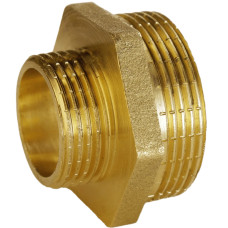 Ніпель редукційний латунний 1 1/2″ЗР х 1″ЗР штампований А0509А VA