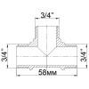 Трійник латунний 3/4″ЗР х 3/4″ЗР х 3/4″ЗР ливарний посилений 660Б
