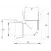 Кутник латунний 1″ВР х 1″ВР ливарний А0128А VA