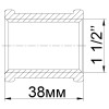 Муфта латунна 1 1/2″ВР х 1 1/2″ВР ливарна 306-1Б