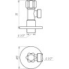 Кран вентильний кутовий SOLOMON 1/2″х 1/2″ 160403