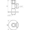 Кран вентильний кутовий SOLOMON 1/2″х 3/4″ 160403