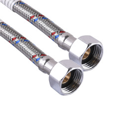 Шланг нержавіюча сталь ECO FIX 1/2″х1/2″ ВВ  0,8 м EPDM