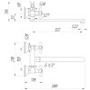 Змішувач для ванни Globus Lux GB-DOMINOX-0316-Euro перемикач латунь L350мм