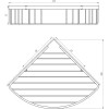 Поличка кутова TOPAZ 4114