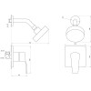 Душова система вбудована Globus Lux GLQU-0105S-KIT Queensland