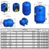 Гідроакумулятор з фіксованою мембраною  50 л ZILMET HYDRO-pro 10bar вертикальний ( 11A0005000 )