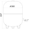 Гідроакумулятор з фіксованою мембраною  50 л ZILMET HYDRO-pro 10bar вертикальний ( 11A0005000 )