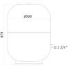 Гідроакумулятор з фіксованою мембраною 105 л ZILMET HYDRO-pro 10bar ( 11A0010500 )