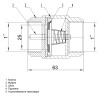 Клапан зворотнього ходу води Q PROFESSIONAL 1″ НВ QP100MF