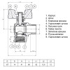 Кран кульовий Q PROFESSIONAL 1/2″  нв КБ  кутовий Q154  PN40