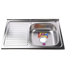 Мийка кухонна накладна прямокутна 800х500х180 Decor Right MR 8050 R D  Mira