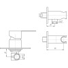 Змішувач гігієнічний TOPAZ BARTS TB-G 07735-H36