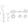 Комплект футорок секційного радіатора CRISTAL NR-2016 3/4″ з 3-кронштейнами (HT 416)