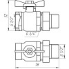 Кран кульовий ARCO      1/2″ SENA 154103 прямий з американкою  (754103)