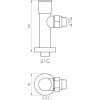 Кран вентильний кутовий з американкою SOLOMON LUX 1/2″ CHROM 7777 (2шт. КОМПЛЕК )   (1уп)
