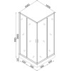 Душова кабіна квадратна ODRA L100FS (L100) BRAVO (2уп.)