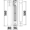 Радіатор біметалевий секційний QUEEN THERM 500/96 (кратно 10)