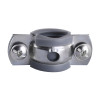 Хомут в зборi CR     3/8″ (16-19мм) з гвинтом-шурупом 8*80 та дюбелем в уп., сірий