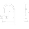 Змішувач для кухні під осмос Globus Lux LAZER GLLR-0999-8-STSTEEL