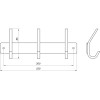 Планка з гачками Globus Lux SQ 9435-3 SUS304