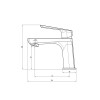 Змішувач для умивальника TOPAZ LEXI TL- 21201-H57-AU cartridge D25 золото PVD