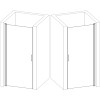 Душові двері PROSNA 90TCW.Line (90W.Line) BRAVO (1уп.)