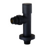 Набір Кран вентильний кутовий з американкою SOLOMON LUX 1/2″  7777  (2шт.) BLACK   (1уп)