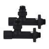 Набір Кран вентильний кутовий з американкою SOLOMON LUX 1/2″  7777  (2шт.) BLACK   (1уп)