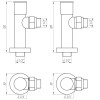 !Набір Кран вентильний кутовий з американкою SOLOMON LUX 1/2″ WHITE 7777 (1уп.)