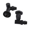 Набір Кран вентильний кутовий з американкою SOLOMON LUX 1/2″  7777  TEN (2шт.) BLACK  (1уп)