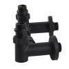 Набір Кран вентильний кутовий з американкою SOLOMON LUX 1/2″  7777  TEN (2шт.) BLACK  (1уп)