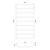 Рушникосушарка UNIO LT W 1000-500-9 Драбинка Трапеція вода