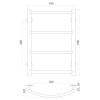 Рушникосушарка UNIO LD W 600-400-4 Драбинка Дуга вода