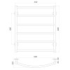 Рушникосушарка UNIO LD W 600-500-6 Драбинка Дуга вода